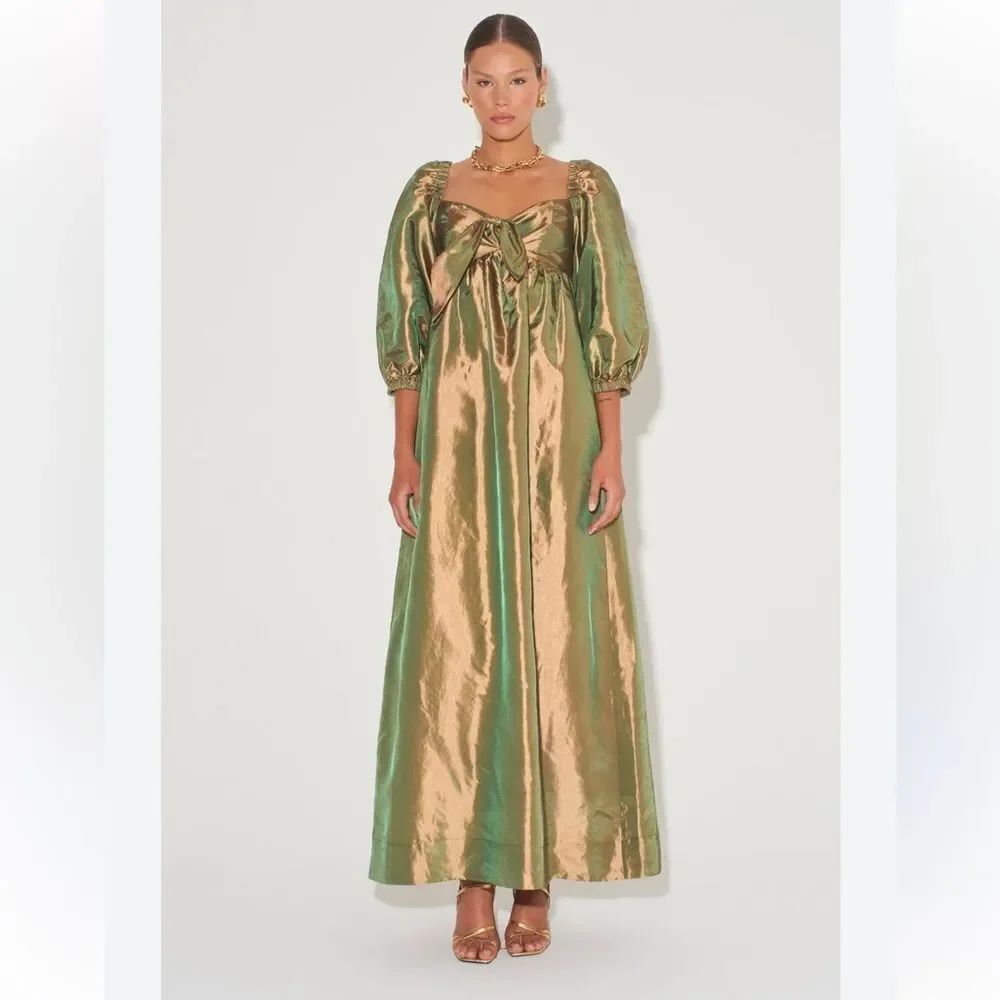 Ainsley Dress Gold - Hansen & Gretel
